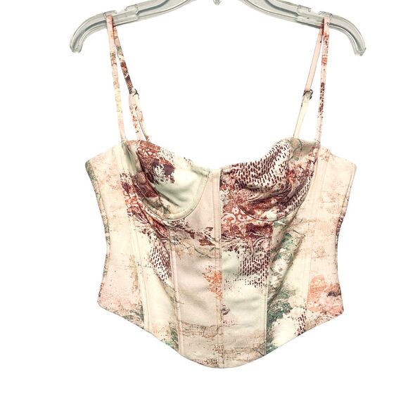 NWT White Fox Boutique In the Morning Bustier Womens Size S Primrose Pink Corset - Picture 2 of 13